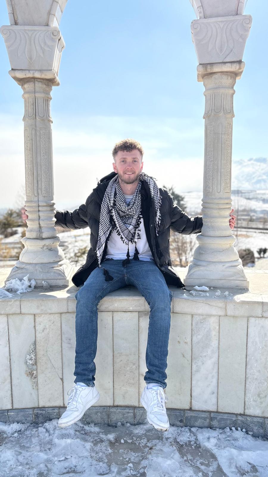 Morgan McLellan travelling in Kabul, Afghanistan in 2025