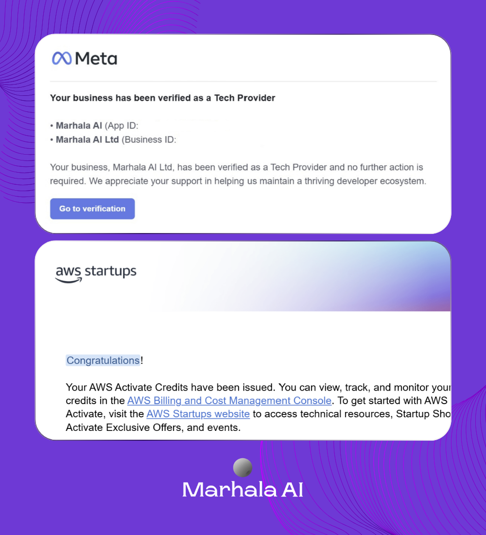 Editorial illustration for Marhala AI Meta Tech Provider and AWS Startups announcement